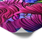 Heldere zon die de golven van de oceaan verlicht poster (Hoek)