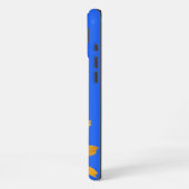 Heldere zon gele bloemblaadjes, Royal Blue geperso iPhone Hoesje (Linkerkant)