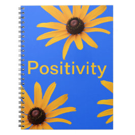 Heldere zon gele bloemen op Royal Blue Notitieboek