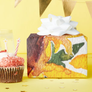 Heldere zonnebloem aquarel Fabulous 50 Cadeaupapier