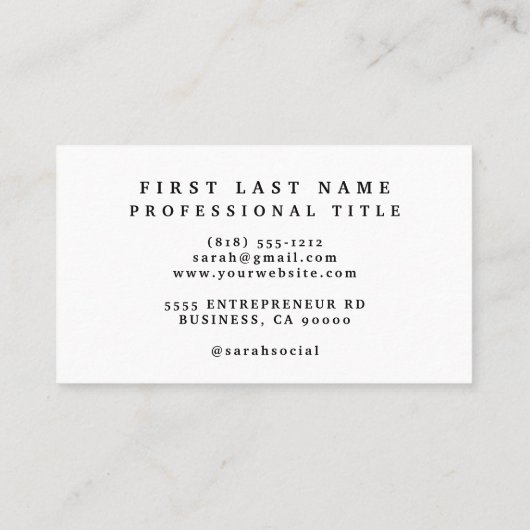 Heldere Zonnebloem Bloemen Bloemen Visitekaartje (Achterkant)