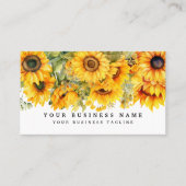 Heldere Zonnebloem Bloemen Bloemen Visitekaartje (Voorkant)