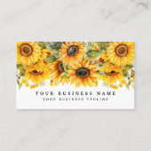 Heldere Zonnebloem Bloemen Bloemen Visitekaartje (Voorkant)