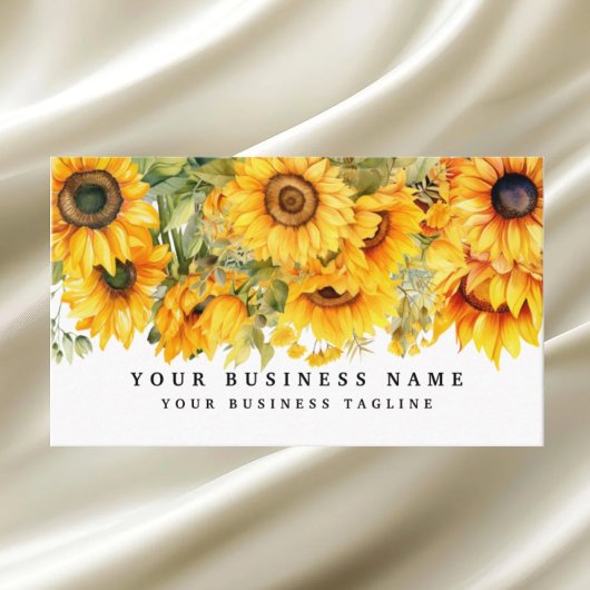 Heldere Zonnebloem Bloemen Bloemen Visitekaartje