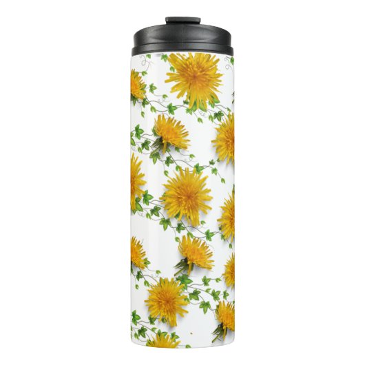 Heldere Zonnebloem Bloom Travel Tumbler Thermosbeker (Voorkant)