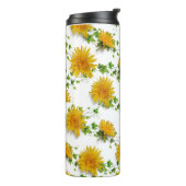 Heldere Zonnebloem Bloom Travel Tumbler Thermosbeker (Gedraaid links)
