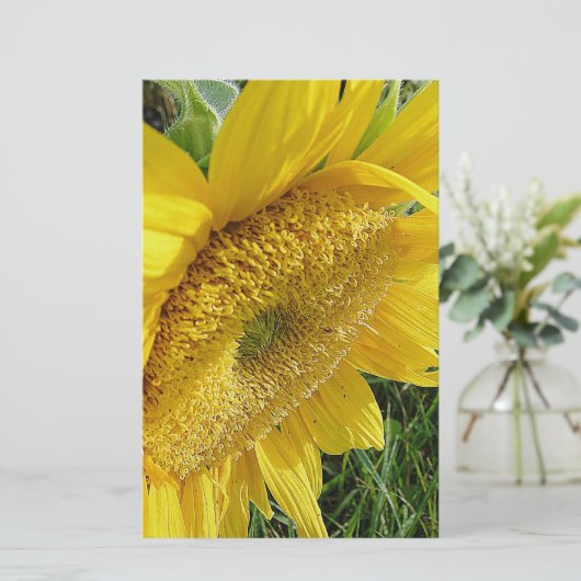 Heldere zonnebloem briefpapier (Staand voorkant)