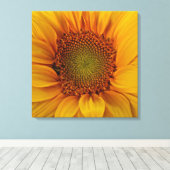 Heldere zonnebloem canvas afdruk (Insitu (Houten vloer))