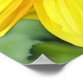 Heldere Zonnebloem Close-up Waterverf Style Art Poster (Hoek)