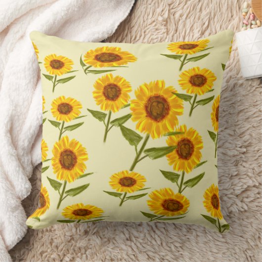 Heldere Zonnebloem Decoratief Kussen (Deken)