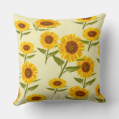 Heldere Zonnebloem Decoratief Kussen (Achterkant)