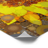 Heldere zonnebloem - digitale mozaïekkunst afdrukk poster (Hoek)