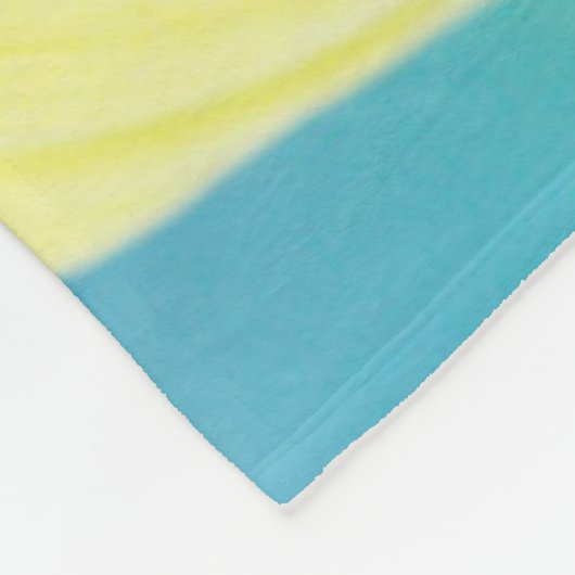 Heldere zonnebloem fleece deken (Hoek)