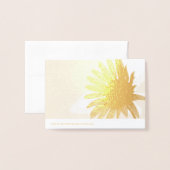 Heldere zonnebloem folie kaarten (Met envelop)