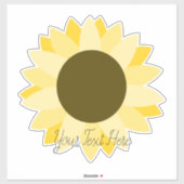Heldere zonnebloem op blauw auto Auto Decel Sticker (Vel)