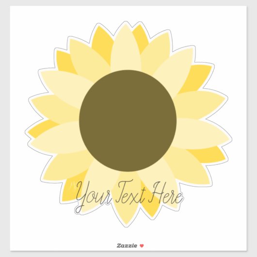 Heldere zonnebloem op blauw auto Auto Decel Sticker (Vel)
