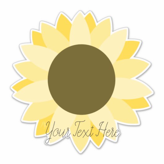 Heldere zonnebloem op blauw auto Auto Decel Sticker (Voorkant)