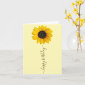 Heldere zonnebloem op geel Wenskaart van de verjaa Kaart (Gele Bloem)