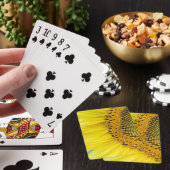 Heldere zonnebloem pokerkaarten (Insitu)