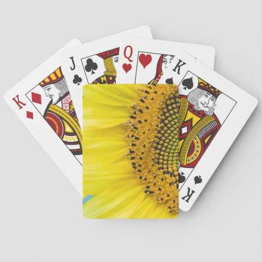 Heldere zonnebloem pokerkaarten (Achterkant)