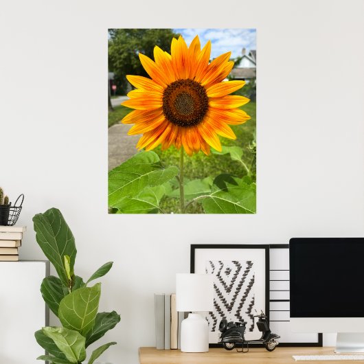 Heldere zonnebloem poster (Thuiskantoor)
