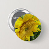 Heldere zonnebloem ronde button 5,7 cm (Voorkant /achterkant)