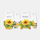 Heldere Zonnebloem Rustieke Bruiloft Favor Box Bedankdoosjes (Uitgevouwen)