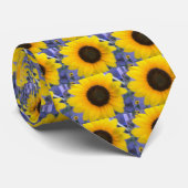 Heldere zonnebloem stropdas (Opgerold)