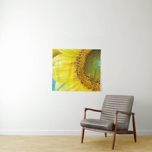 Heldere zonnebloem wandkleed (In Situ (horizontaal))