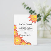 Heldere zonnebloemen Aankondiging adres wijzigen (Staand voorkant)
