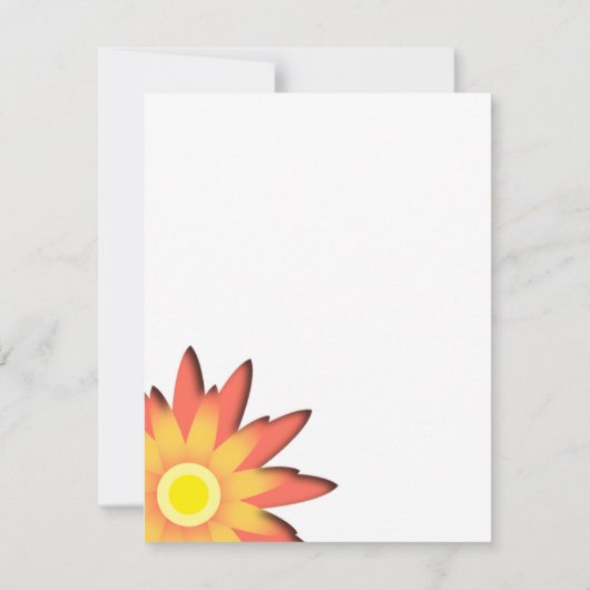 Heldere zonnebloemen Aankondiging adres wijzigen (Achterkant)