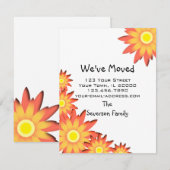 Heldere zonnebloemen Aankondiging adres wijzigen (Voorkant / Achterkant)