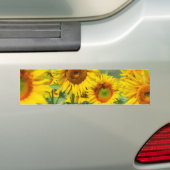 Heldere zonnebloemen bumpersticker (Op auto)
