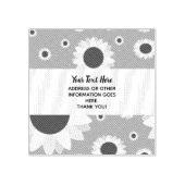 Heldere zonnebloemen op blauw rubberstempel (Afrduk)