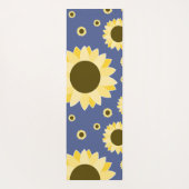Heldere zonnebloemen op marineblauw yogamat (Achterkant)
