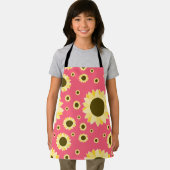 Heldere zonnebloemen op Roze Schort (Insitu)