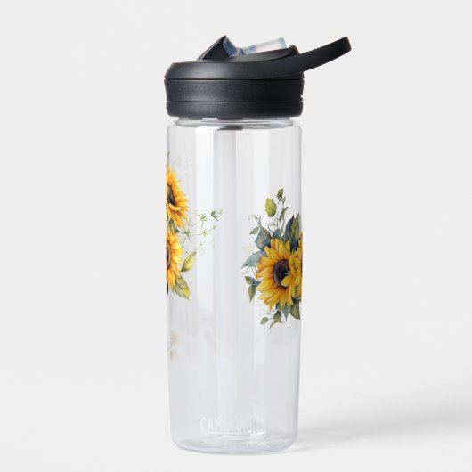 Heldere zonnebloemen waterfles (Links)