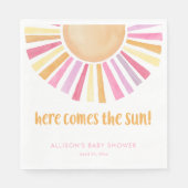 Heldere zonneschijn hier komt het zon baby shower servet (Voorkant)