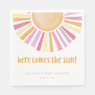 Heldere zonneschijn hier komt het zon baby shower servet