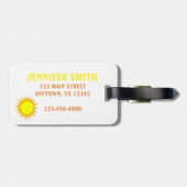 Heldere zonnige Sun Sunshine Rays Bagagelabel (Achterkant horizontaal)