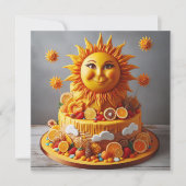 HELDERE & ZONNIGE ZON THEMA VERSIERDE VERJAARDAGST KAART (Voorkant)