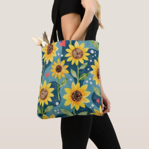 Heldere Zonnige Zonnebloemen Tote Bag