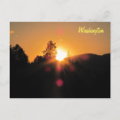 Heldere zonsondergang boven Washington Briefkaart (Voorkant)