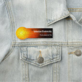 Heldere Zonsondergang Kunstwerk Gelukkige Gezichts Naamplaatje (In situ)