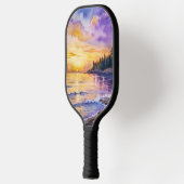 HELDERE ZONSONDERGANG OP HET STRAND TONEEL PICKLEBALL PADDLE (Links)