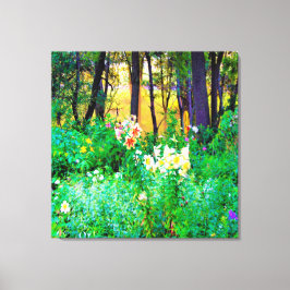 Heldere zonsopgang met boomluizen in mijn Rubio Ga Canvas Afdruk