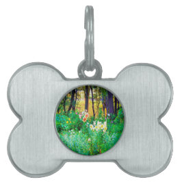 Heldere zonsopgang met boomluizen in mijn Rubio Ga Huisdieren Naamplaatje