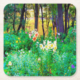 Heldere zonsopgang met boomluizen in mijn Rubio Ga Kartonnen Onderzetters