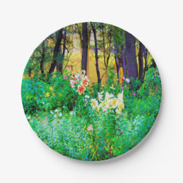 Heldere zonsopgang met boomluizen in mijn Rubio Ga Papieren Bordje