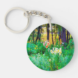 Heldere zonsopgang met boomluizen in mijn Rubio Ga Sleutelhanger